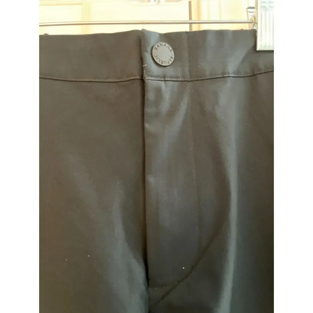 Banana Republic Motion Pants Black 34 Straight Slim Fit Stretch Workwear Minimal